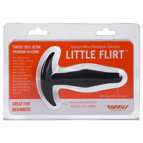 Tantus Silicone Little Flirt Butt Plug Black