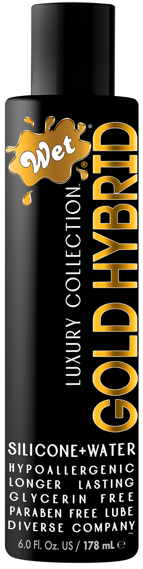 Wet® Gold Hybrid Water Silicone Blend 6 Fl. Oz./178mL
