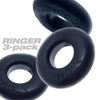 Oxballs RINGER, cockring 3-pack - PLUS+SILICONE special edition -NIGHT