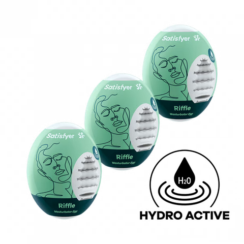 Satisfyer Masturbator Egg 3er Set (Riffle) Light Green