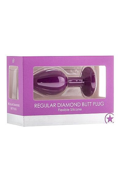 Shots Toys Diamond Butt Plug Regular Purple