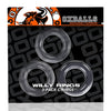 Oxballs WILLY RINGS, 3-pack cockrings - CLEAR
